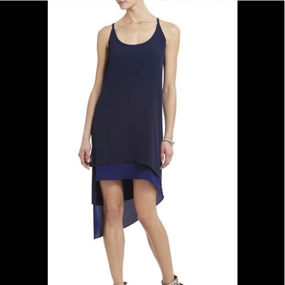 BCBGMAXAZRIA Slip Asymmetrical Dress